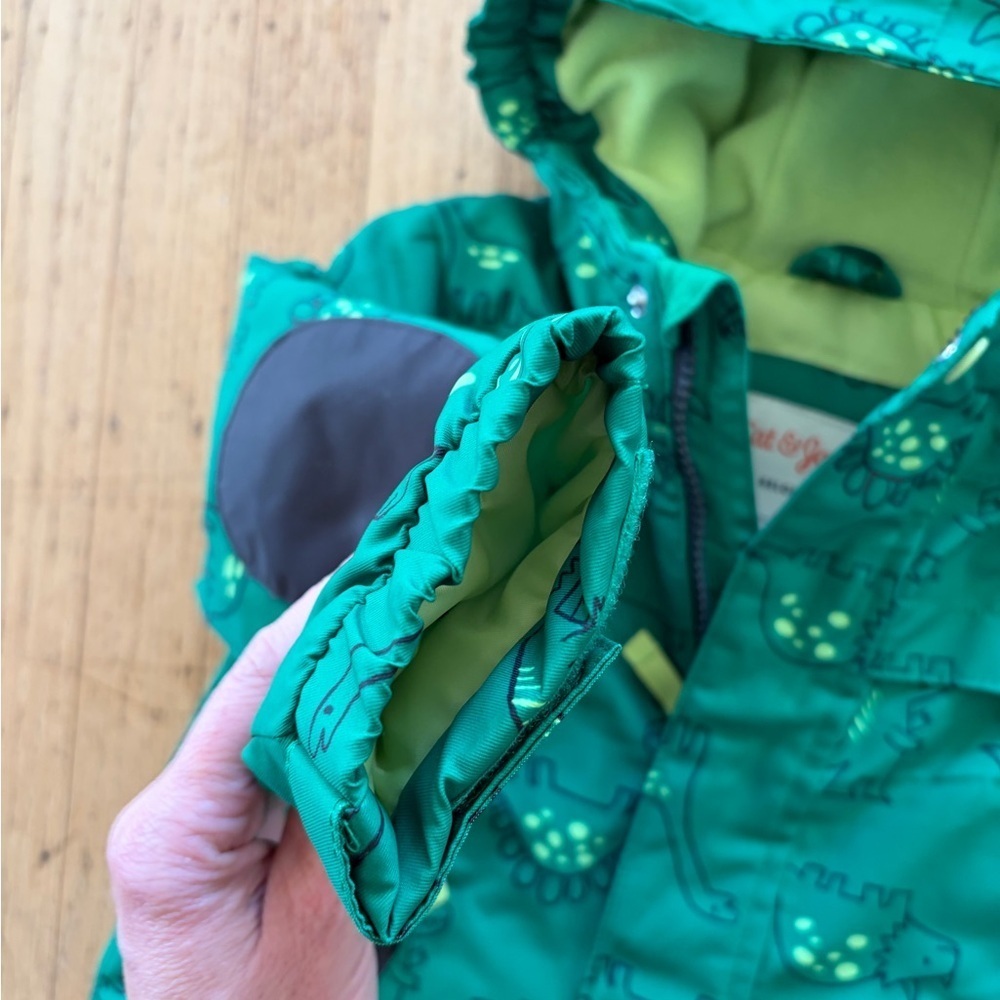 Cat & Jack dinosaur winter coat parka - Picture 6 of 10
